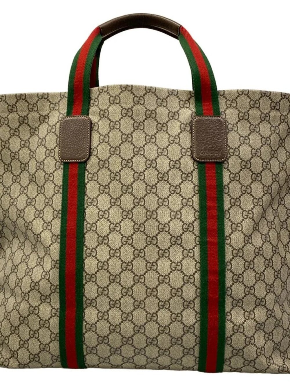 GUCCI GG Tender medium tote bag 763287 Gray Dark Brown Multi PVC Tote Bag